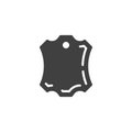 Leather piece vector icon