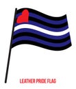 Leather Pride Flag Waving Vector Illustration Designed with Correct Color Scheme