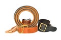 Leather products. The material of the belts.