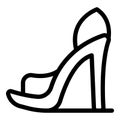 Leather pumps icon outline vector. Female shoes shopping Royalty Free Stock Photo