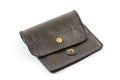 Leather purse bag isolated on white background Royalty Free Stock Photo