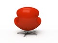 Leather red armchair (back view) Royalty Free Stock Photo
