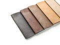 Leather samples of different colors for interior design Royalty Free Stock Photo