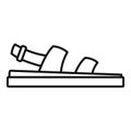 Leather sandal icon outline vector. Summer footwear