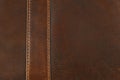 Leather with seam texture Royalty Free Stock Photo