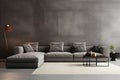 Leather sectional sofa decorating modern gray living room