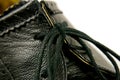 Leather shoe detail Royalty Free Stock Photo