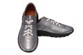 Leather silver-colored footwear Royalty Free Stock Photo