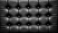 Black Leather Sofa Surface with Buttons Royalty Free Stock Photo