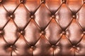 Leather Sofa Texture Seamless Background, rose gold Leathers Upholstery Pattern Royalty Free Stock Photo