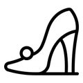 Leather stiletto icon outline vector. Voguish designer shoes collection Royalty Free Stock Photo