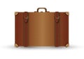 Leather suitcase vontage