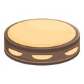 Leather tambourine icon cartoon vector. Active training