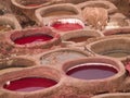 Leather tannery at fez, morocco