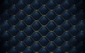 Leather texture. Abstract polygonal pattern luxury dark blue with gold Royalty Free Stock Photo