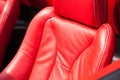 Leather upholstery of a car seat
