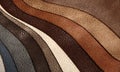 Leather variety shades of colors horizontal