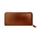 leather wallet female 3d realistic vector Royalty Free Stock Photo