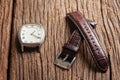 Leather watch band