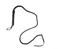 Leather whip on white background Royalty Free Stock Photo