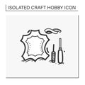 Leatherworking hand draw icon Royalty Free Stock Photo