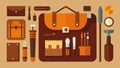 A leatherworking kit with topquality leather sy tools and detailed instructions to create oneofakind and durable Royalty Free Stock Photo