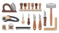 Leatherworking Tools Illustration Royalty Free Stock Photo