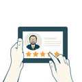 Leave a client`s review - customer assessment of service