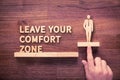 Leave comfort zone Royalty Free Stock Photo