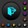 Leave dark push buttons with color icons