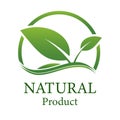 Leave natural design.logo natural product Royalty Free Stock Photo