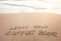 Leave your comfort zone Royalty Free Stock Photo