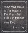 Heal with food Hippocrates quote