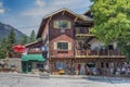 LEAVENWORTH, JUNE 25, 2023: Pretty stores and hotels in Bavarian style village