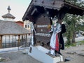 Leavenworth, WA USA - circa April 2023: Close up view of the the village of Leavenworth in late spring