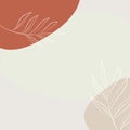Leaves with abstract modern pastel background Royalty Free Stock Photo