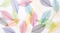 Leaves background in pretty pastel colors Royalty Free Stock Photo