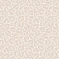 Leaves beige seamless pattern, floral texture for textile. vector print seamless illustration