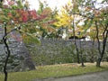 Leaves color change at Morioka Castle Ruins Park.