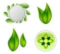 Leaves ecology logo icon design Royalty Free Stock Photo