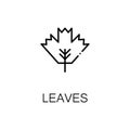 Leaves flat icon or logo for web design.