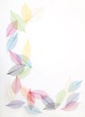 Leaves frame in pretty colors Royalty Free Stock Photo