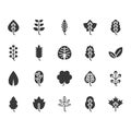 Leaves icon set.Vector illustration