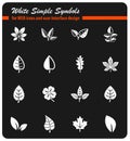 Leaves icon set