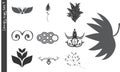 Leaves Icons Set 4 Royalty Free Stock Photo