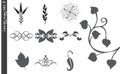 Leaves Icons Set 5 Royalty Free Stock Photo