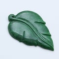 Leaves Jade sculpture gemstone pendant Royalty Free Stock Photo