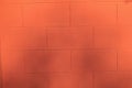 Leaves natural shadow overlay on orange wall background. Royalty Free Stock Photo