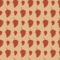 Leaves Pattern. Endless Background with aspen leaf. Seamless red vector Royalty Free Stock Photo