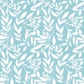 leaves pattern light blue white leaves with minimalist subtle texture